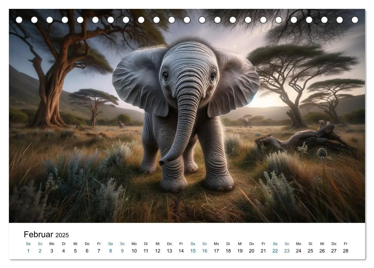 Bild: 9783383766633 | Baby-Tiere (Tischkalender 2025 DIN A5 quer), CALVENDO Monatskalender