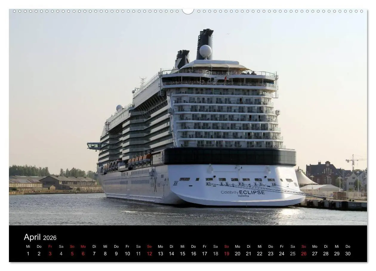 Bild: 9783516196733 | Cruiseliner in Warnemünde (hochwertiger Premium Wandkalender 2026...