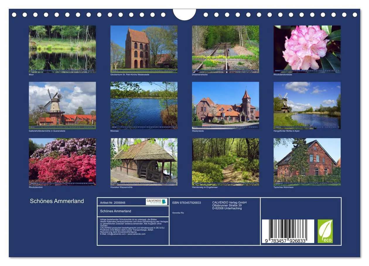 Bild: 9783457926833 | Schönes Ammerland (Wandkalender 2026 DIN A4 quer), CALVENDO...