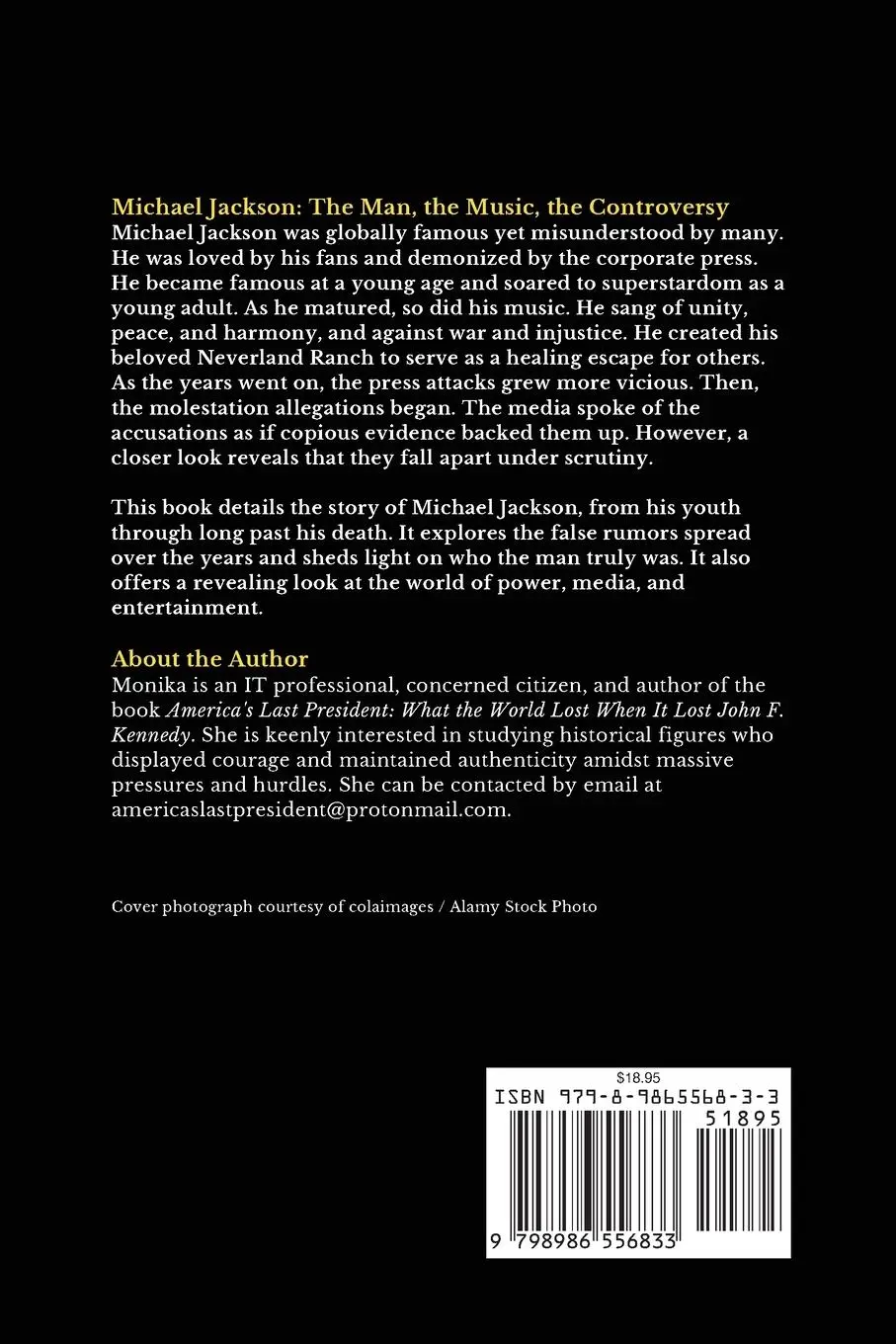 Rückseite: 9798986556833 | Michael Jackson | The Man, the Music, the Controversy | Monika Wiesak