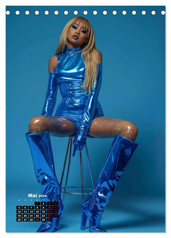 Bild: 9783457156933 | Latex-Girls (Tischkalender 2025 DIN A5 hoch), CALVENDO Monatskalender
