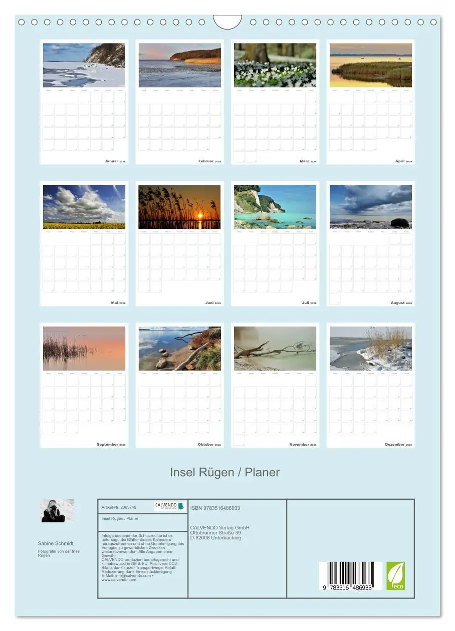 Bild: 9783516486933 | Insel Rügen / Planer (Wandkalender 2026 DIN A3 hoch), CALVENDO...