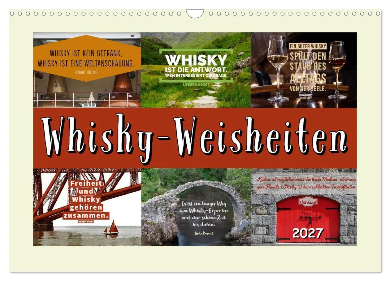 Cover: 9783569576933 | Whisky-Weisheiten (Wandkalender 2027 DIN A3 quer), CALVENDO...