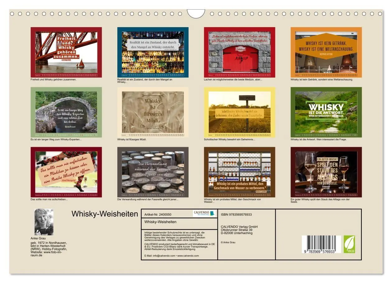 Bild: 9783569576933 | Whisky-Weisheiten (Wandkalender 2027 DIN A3 quer), CALVENDO...