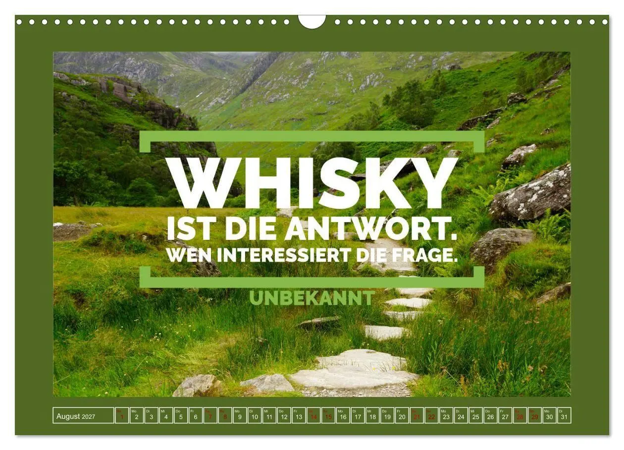 Bild: 9783569576933 | Whisky-Weisheiten (Wandkalender 2027 DIN A3 quer), CALVENDO...
