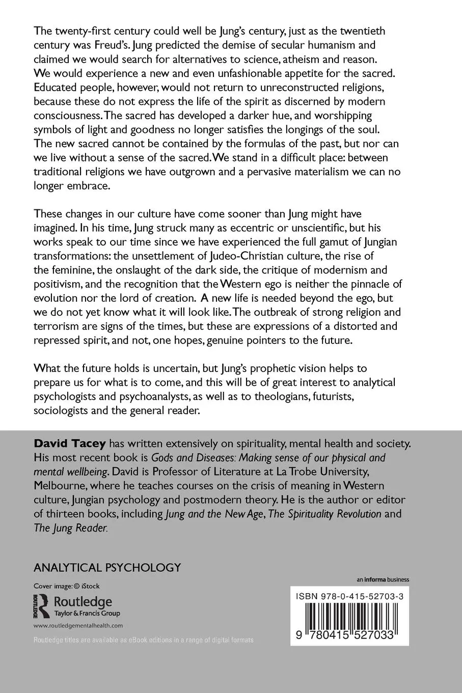 Rückseite: 9780415527033 | The Darkening Spirit | Jung, spirituality, religion | David Tacey