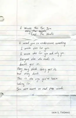Cover: 9781449497033 | I Wrote This for You: Just the Words | Iain S. Thomas | Taschenbuch