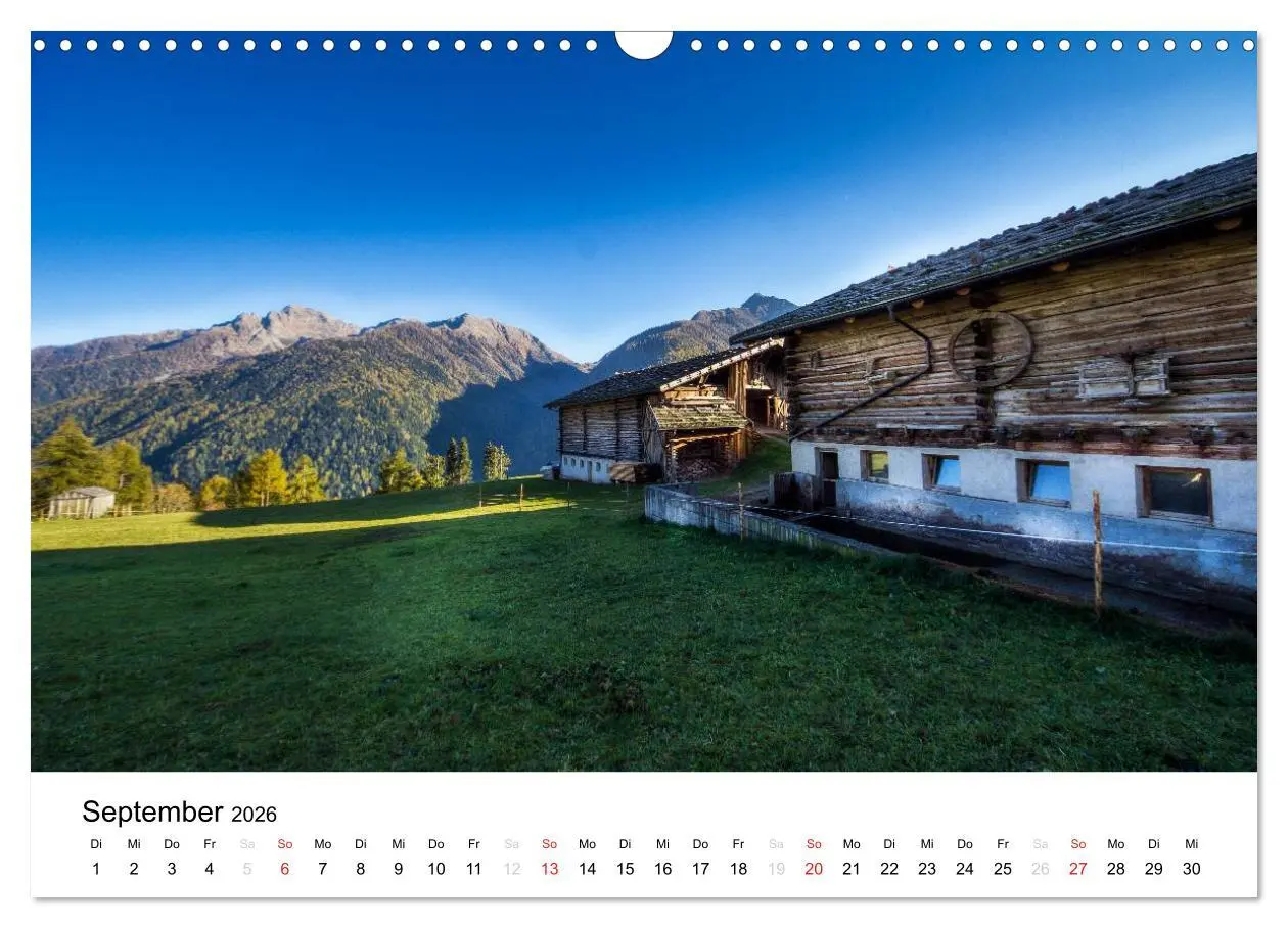 Bild: 9783516067033 | Bergbauernhöfe im Ultental (Wandkalender 2026 DIN A3 quer),...