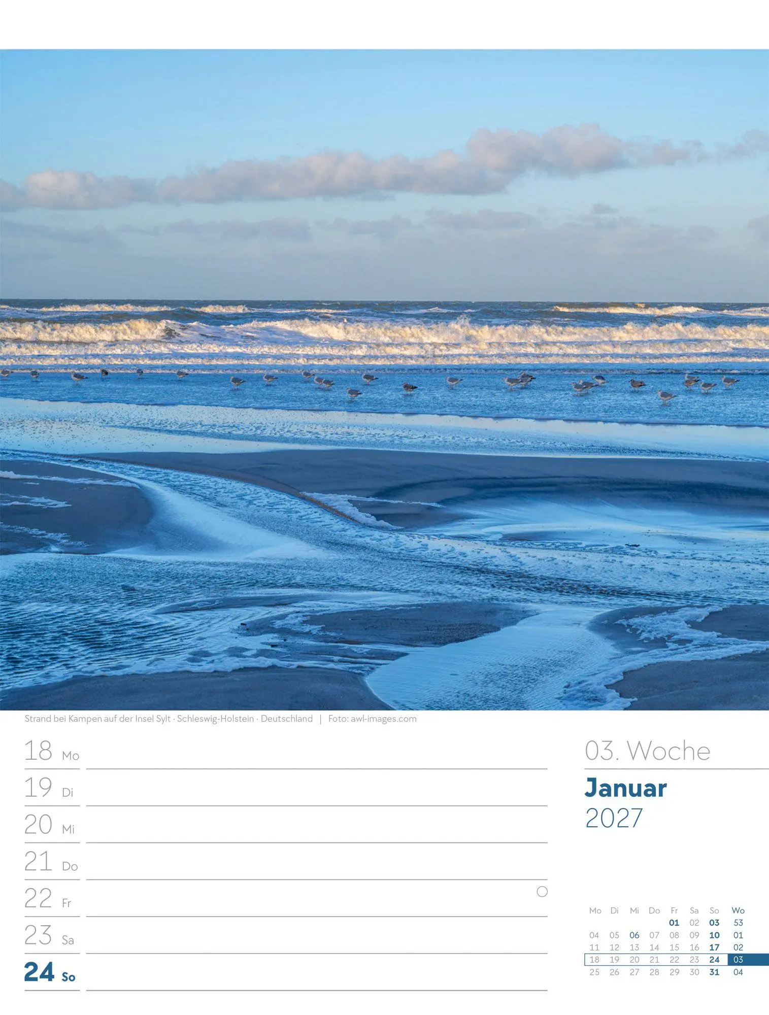 Bild: 9783838437033 | Am Meer Wochenplaner Kalender 2027 | Ackermann Kunstverlag GmbH | 2027