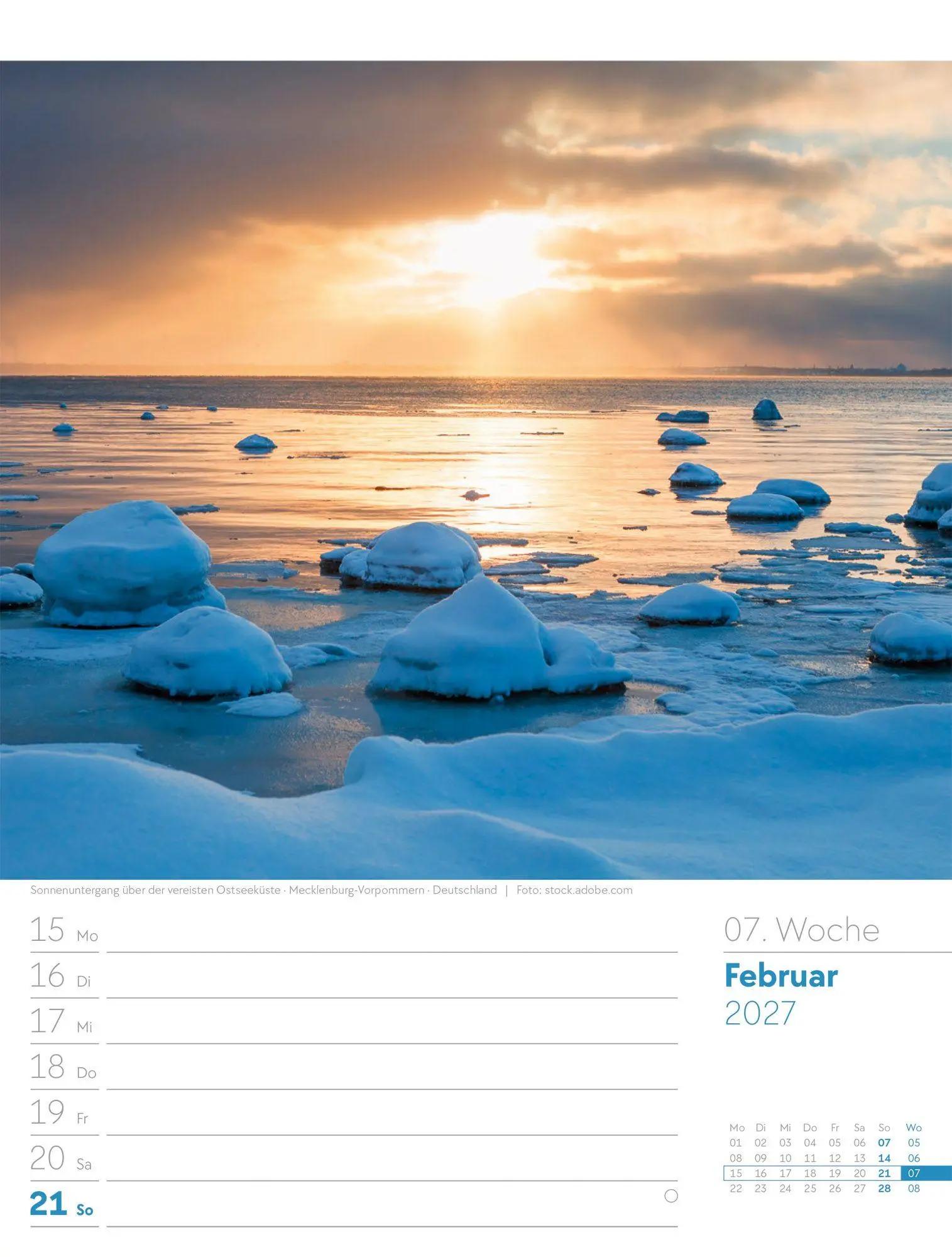 Bild: 9783838437033 | Am Meer Wochenplaner Kalender 2027 | Ackermann Kunstverlag GmbH | 2027