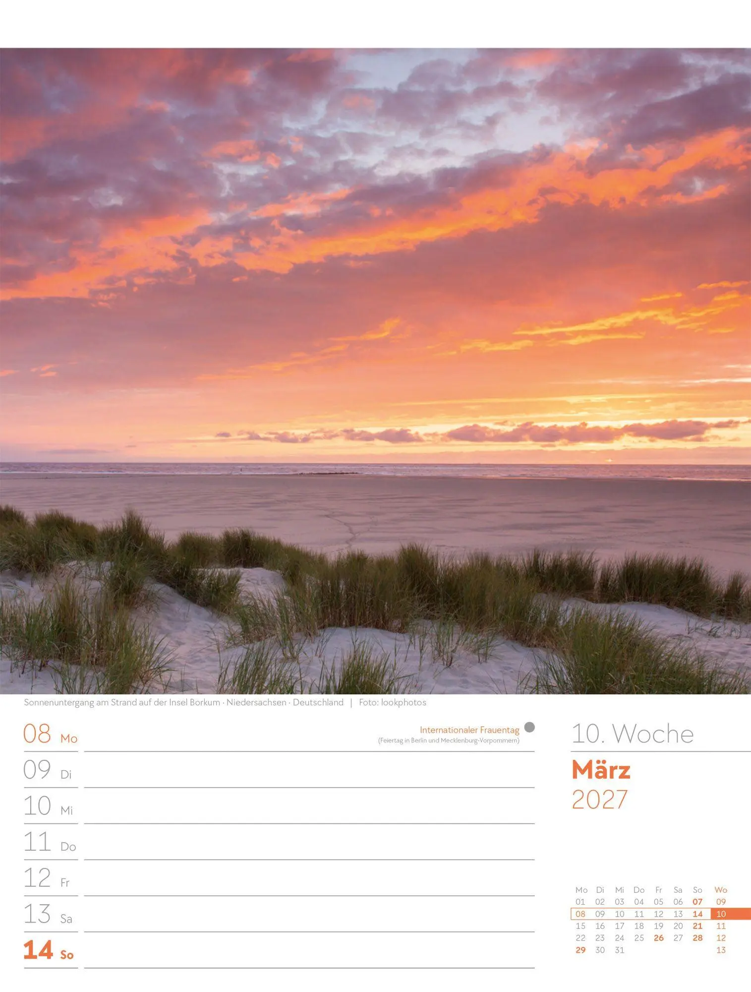 Bild: 9783838437033 | Am Meer Wochenplaner Kalender 2027 | Ackermann Kunstverlag GmbH | 2027