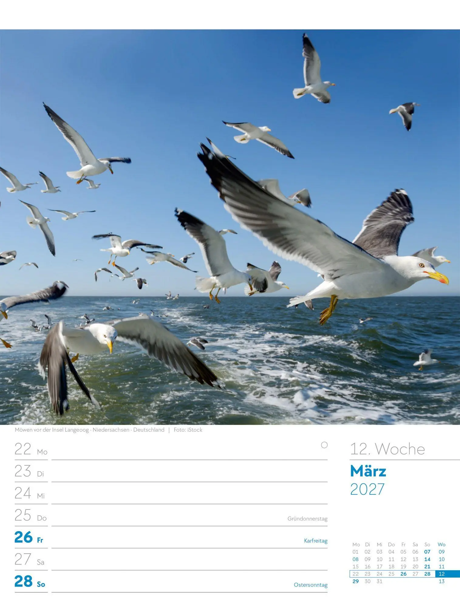 Bild: 9783838437033 | Am Meer Wochenplaner Kalender 2027 | Ackermann Kunstverlag GmbH | 2027