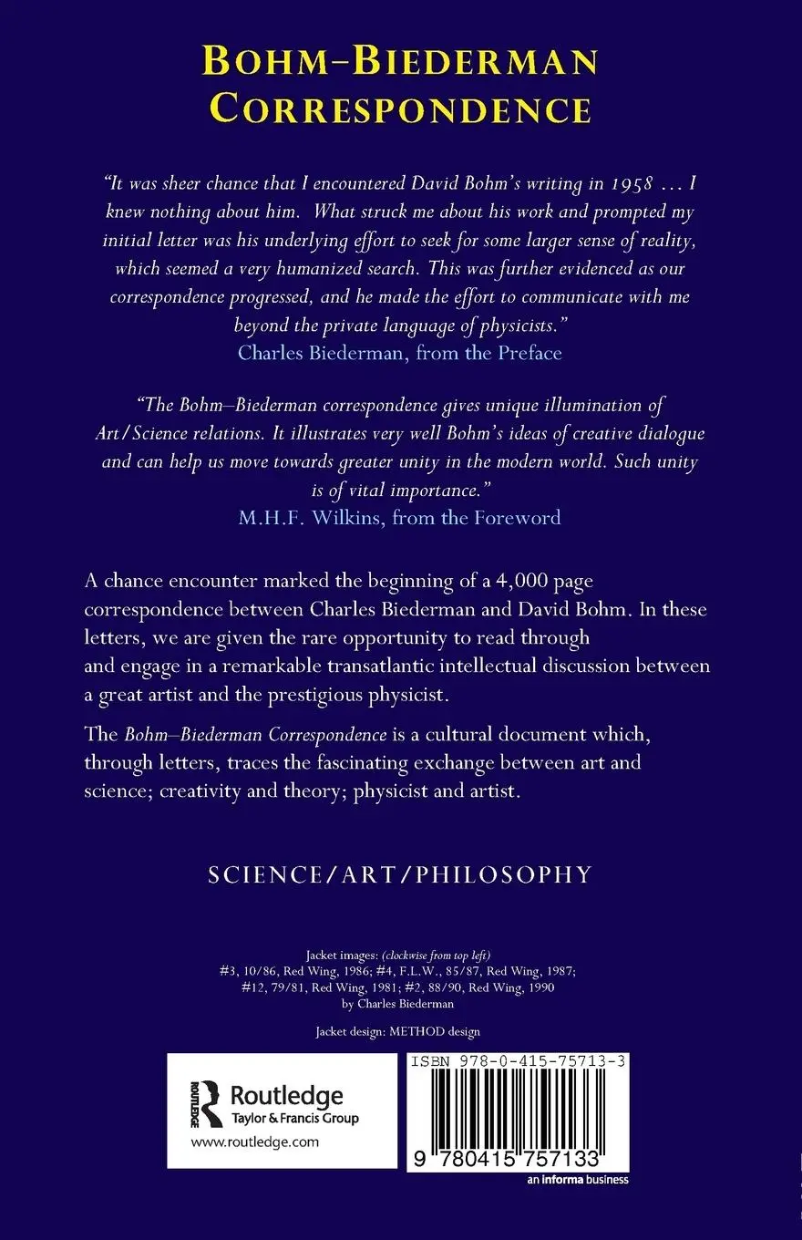 Rückseite: 9780415757133 | Bohm-Biederman Correspondence | Creativity in Art and Science | Buch