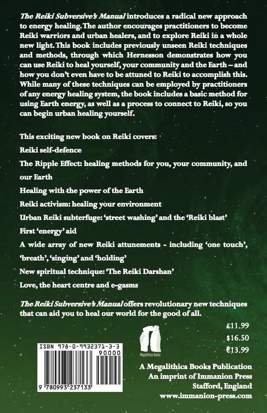 Rückseite: 9780993237133 | The Reiki Subversive's Manual | The Book of Urban Reiki Subterfuge