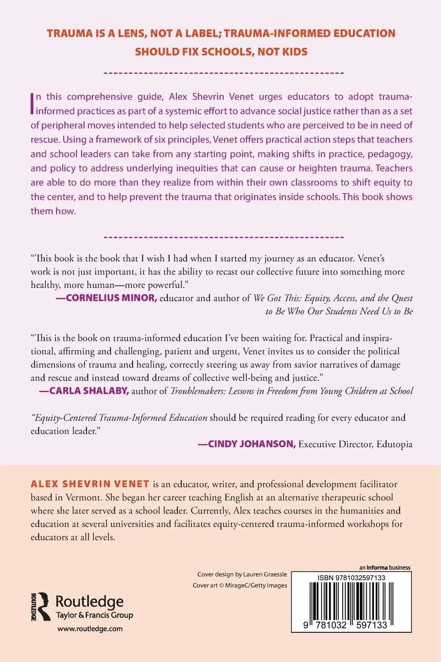 Rückseite: 9781032597133 | Equity-Centered Trauma-Informed Education | Alex Shevrin Venet | Buch