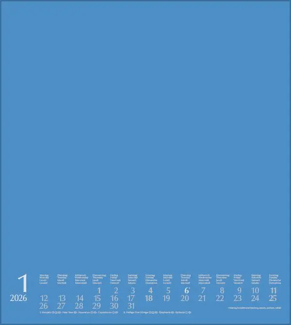 Bild: 9783731887133 | Foto-Malen-Basteln Bastelkalender blau 2026 | Verlag Korsch | Kalender