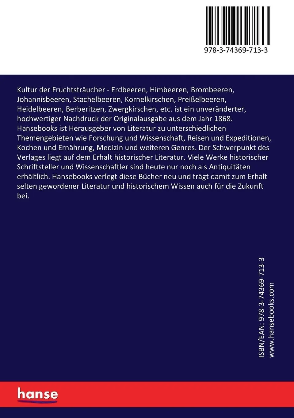 Rückseite: 9783743697133 | Kultur der Fruchtsträucher | Andrew S. Fuller | Taschenbuch | 208 S.