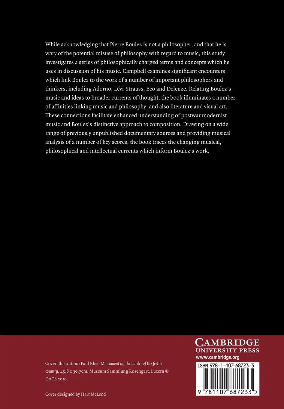 Rückseite: 9781107687233 | Boulez, Music and Philosophy | Edward Campbell | Taschenbuch | 2013