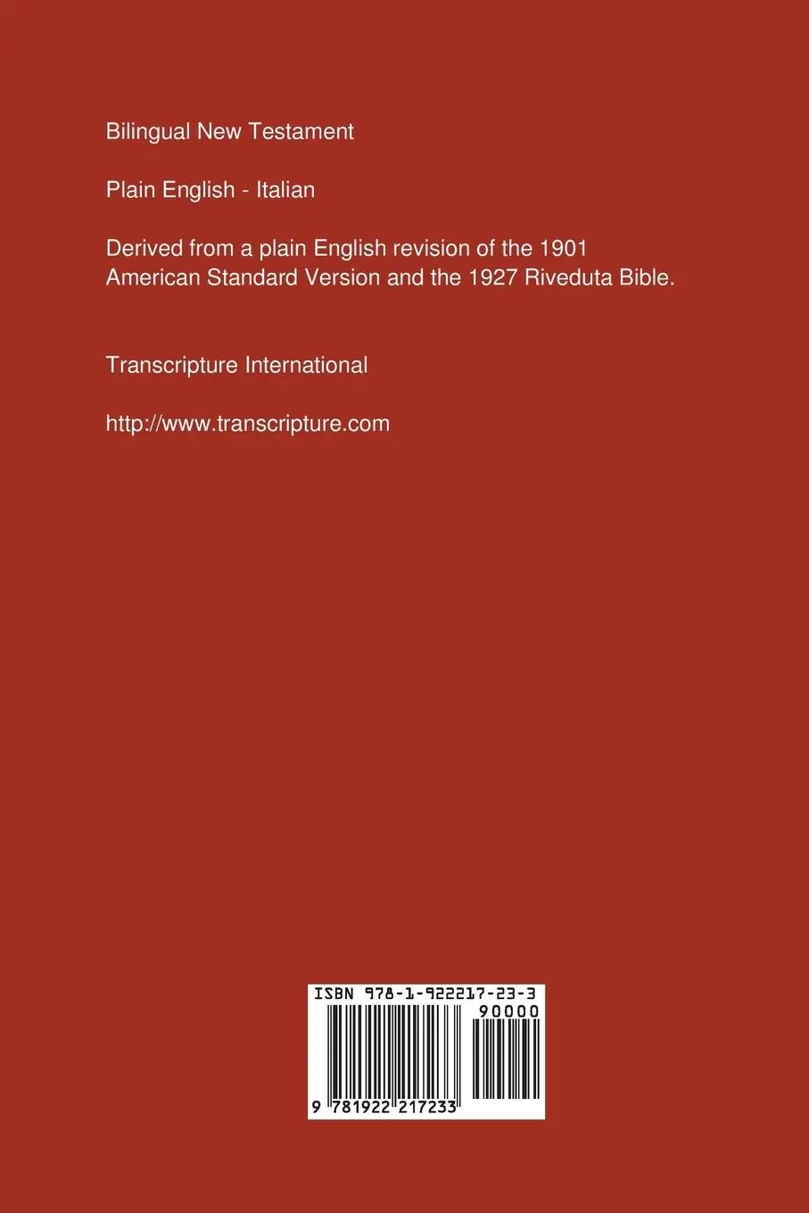Rückseite: 9781922217233 | Bilingual New Testament, Plain English - Italian | International