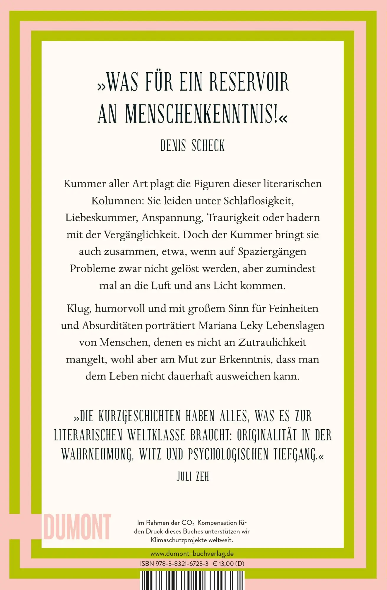 Rückseite: 9783832167233 | Kummer aller Art | Mariana Leky | Taschenbuch | 176 S. | Deutsch