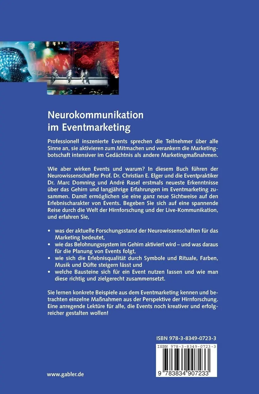 Rückseite: 9783834907233 | Neurokommunikation im Eventmarketing | Marc Domning (u. a.) | Buch | x