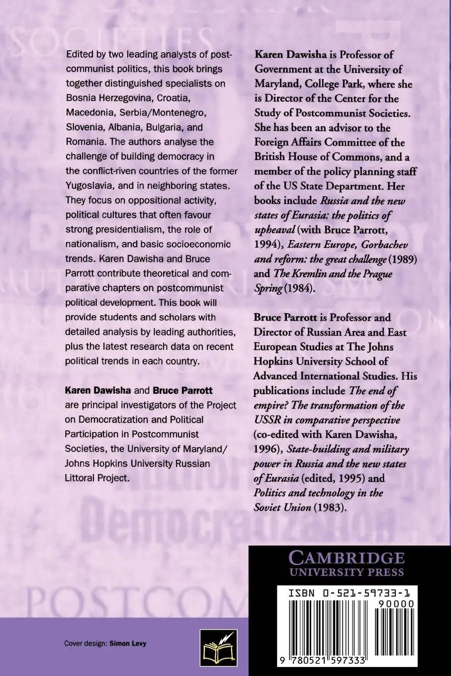 Rückseite: 9780521597333 | Politics, Power and the Struggle for Democracy in South-East Europe