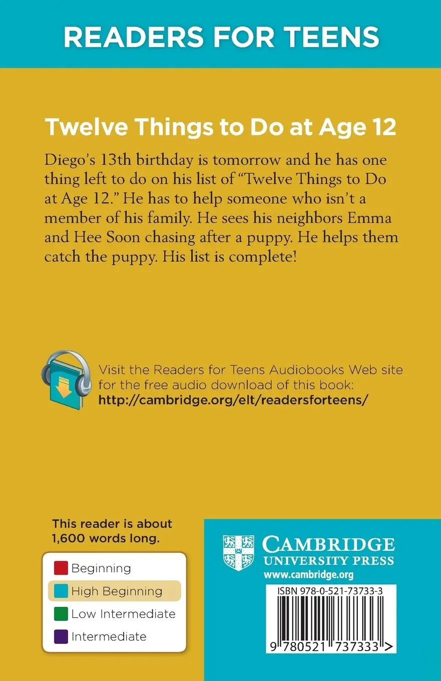 Rückseite: 9780521737333 | Twelve Things to Do at Age 12 | Marcia Wuest | Taschenbuch | Englisch