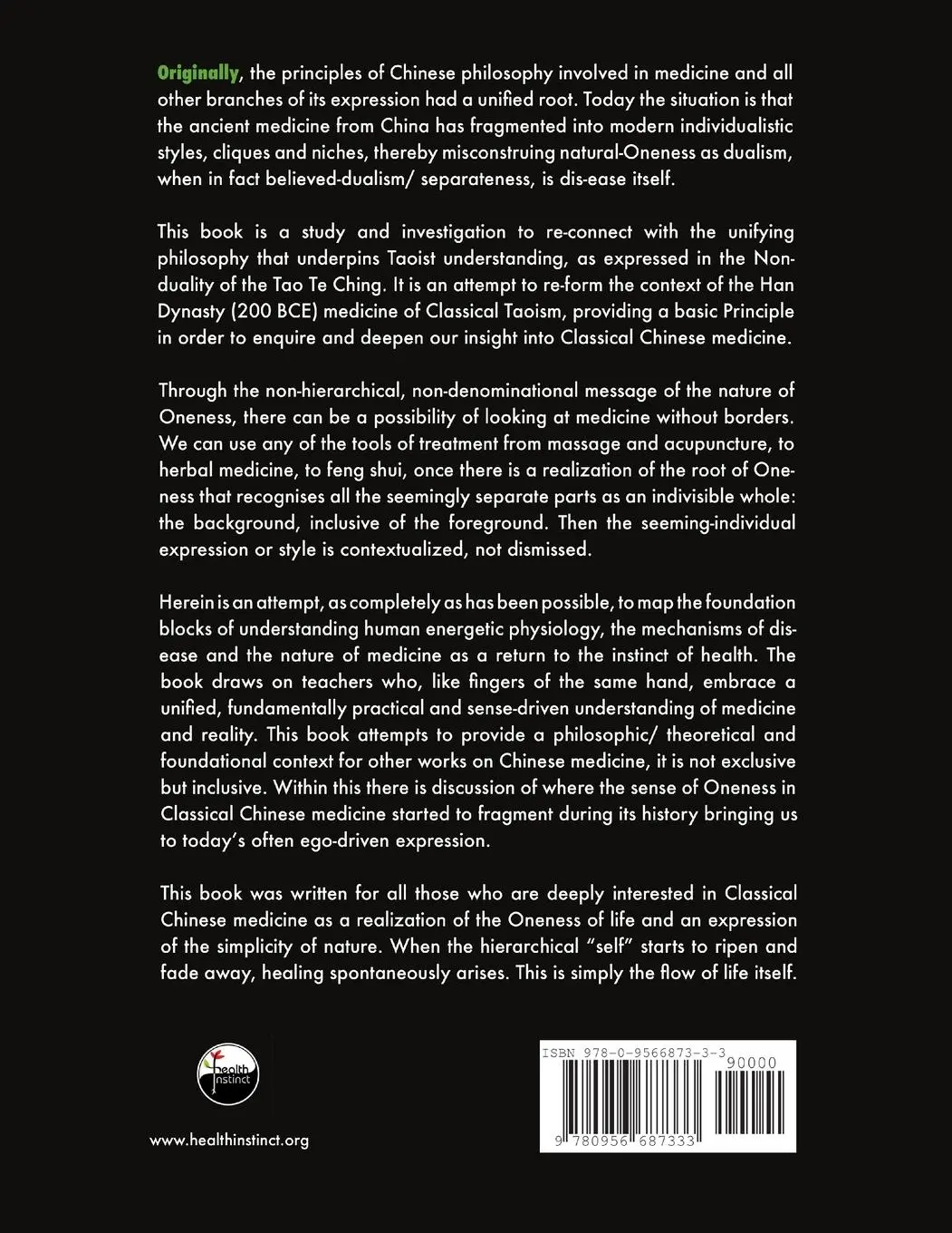 Rückseite: 9780956687333 | The Nature of Classical Chinese Medicine (Book 1 of 2) | David Nassim