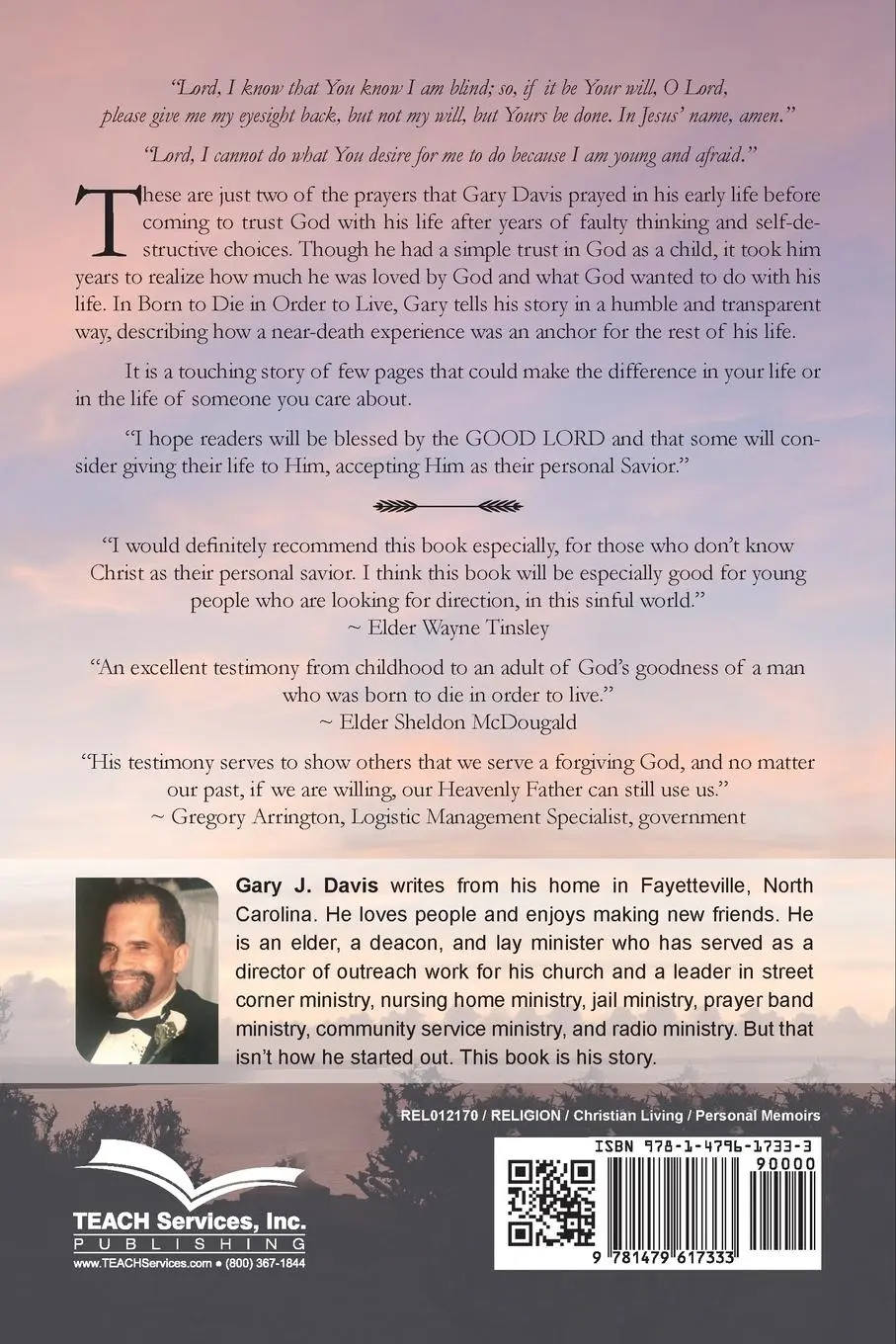 Rückseite: 9781479617333 | Born to Die in Order to Live | Gary J Davis | Taschenbuch | Englisch