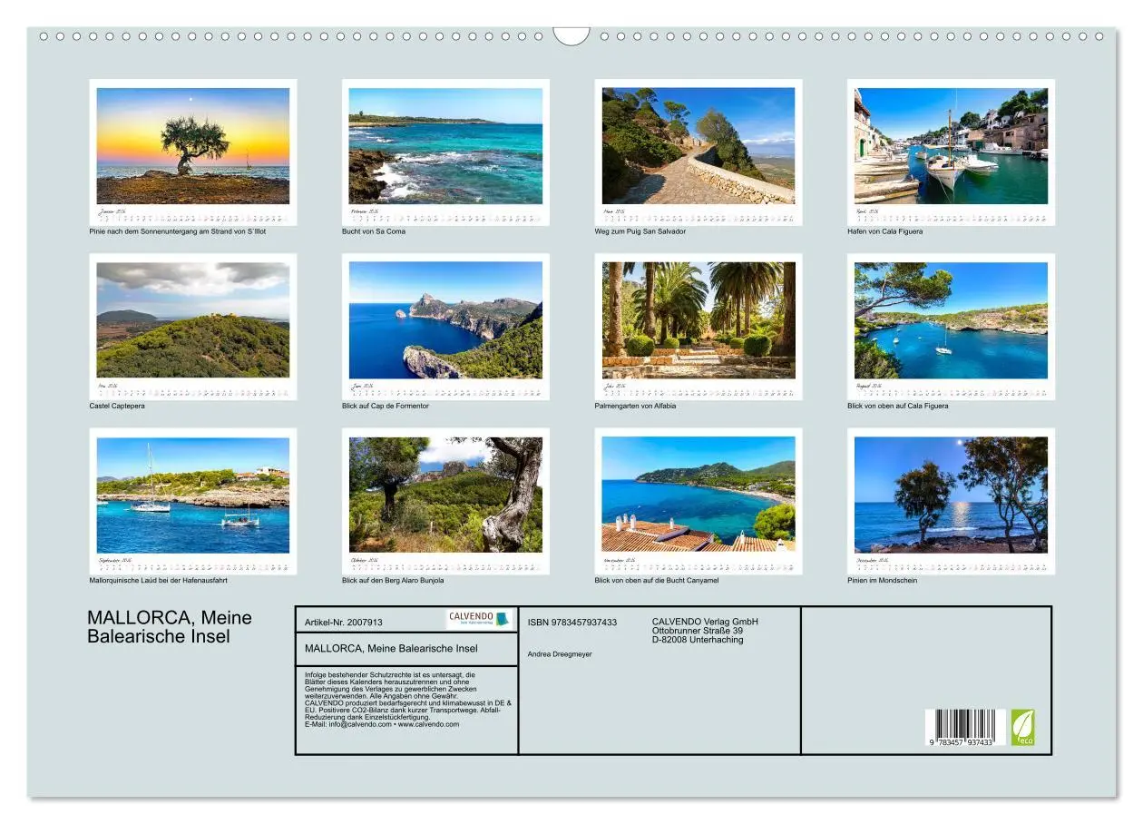Bild: 9783457937433 | MALLORCA, Meine Balearische Insel (Wandkalender 2026 DIN A2 quer),...