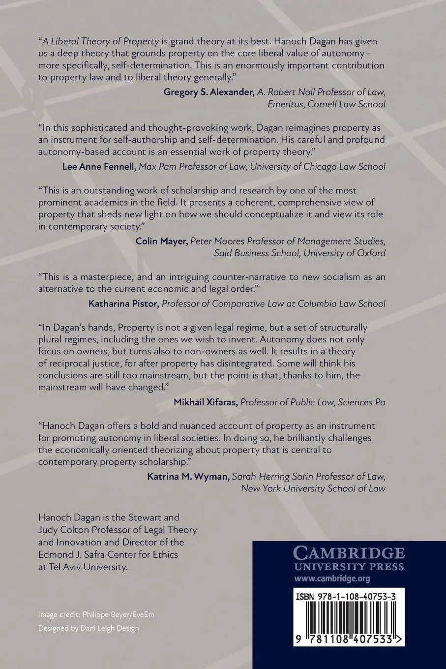 Rückseite: 9781108407533 | A Liberal Theory of Property | Hanoch Dagan | Taschenbuch | Englisch