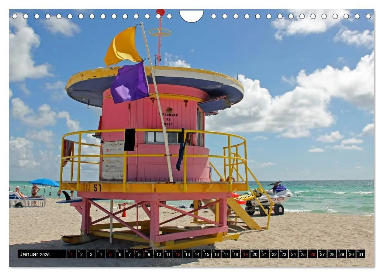 Bild: 9783435837533 | MIAMI (Wandkalender 2025 DIN A4 quer), CALVENDO Monatskalender | 2025