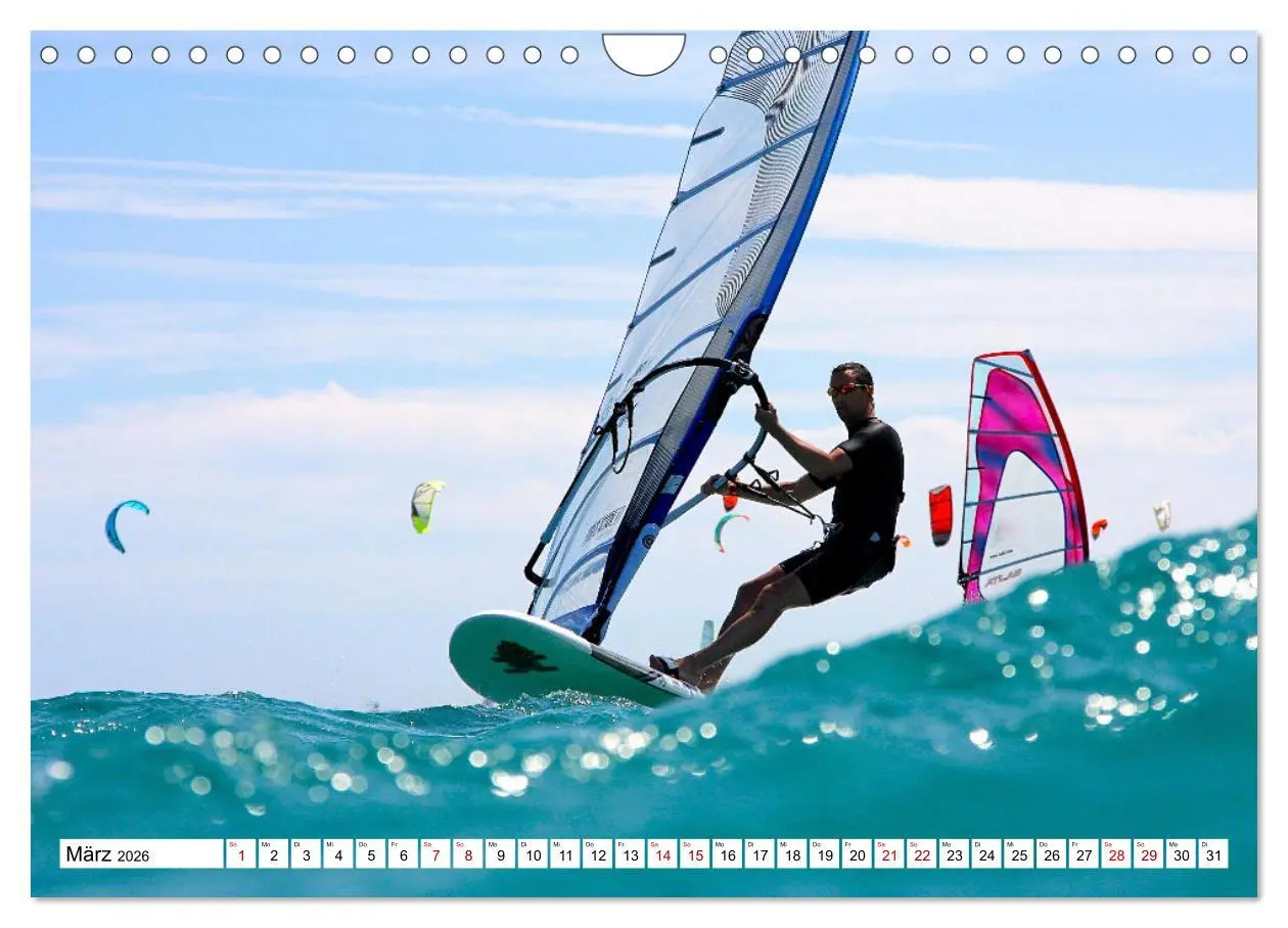 Bild: 9783457547533 | Funsport Windsurfen (Wandkalender 2026 DIN A4 quer), CALVENDO...