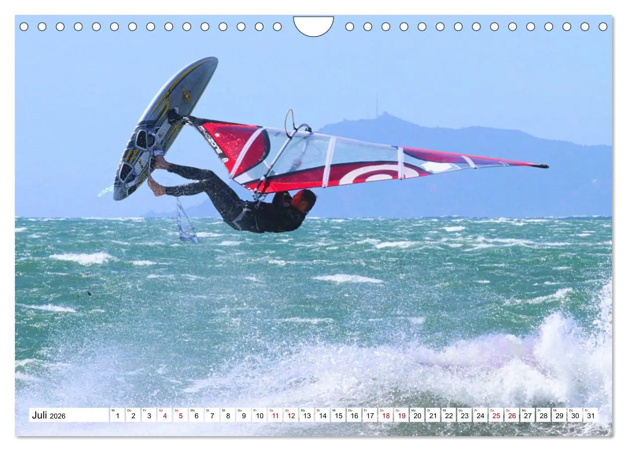Bild: 9783457547533 | Funsport Windsurfen (Wandkalender 2026 DIN A4 quer), CALVENDO...