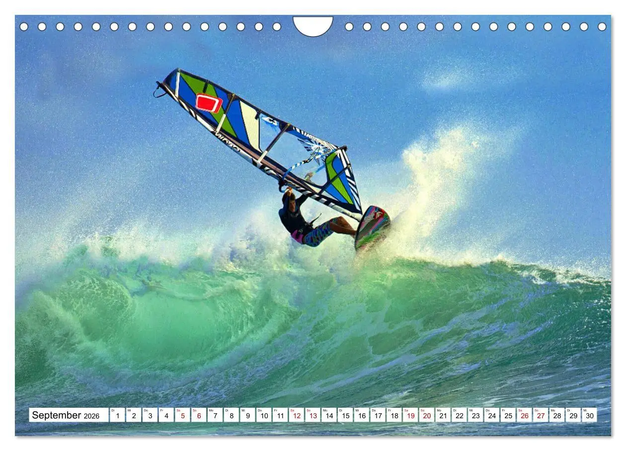 Bild: 9783457547533 | Funsport Windsurfen (Wandkalender 2026 DIN A4 quer), CALVENDO...