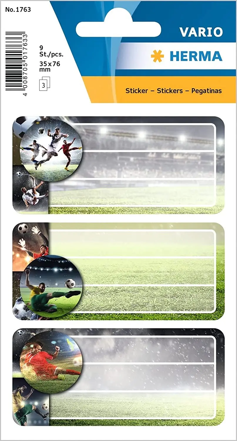 Cover: 4008705017633 | HERMA Schuletiketten Fussball 9er Set | Herma Schuletiketten | 1763