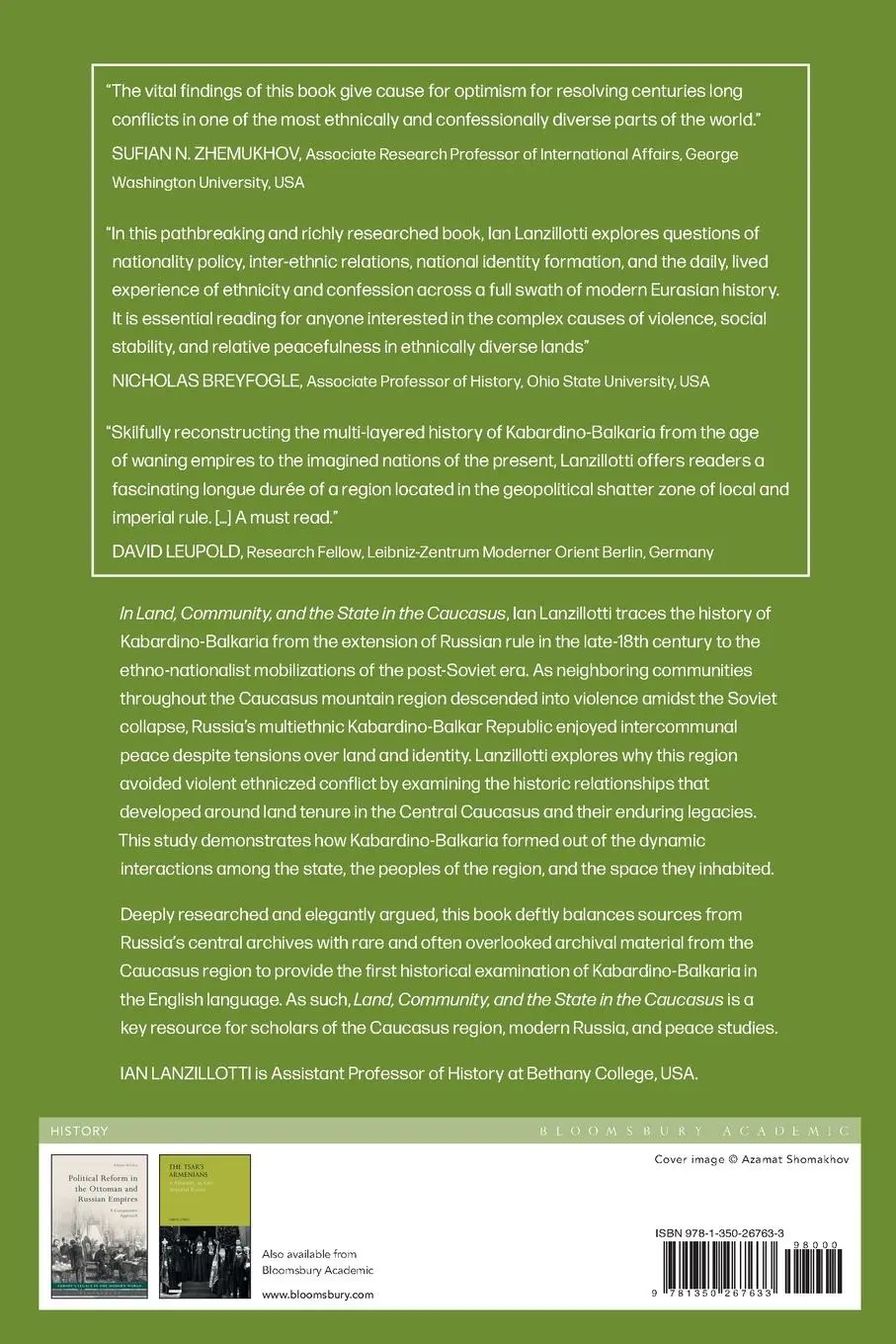 Rückseite: 9781350267633 | Land, Community, and the State in the Caucasus | Ian Lanzillotti