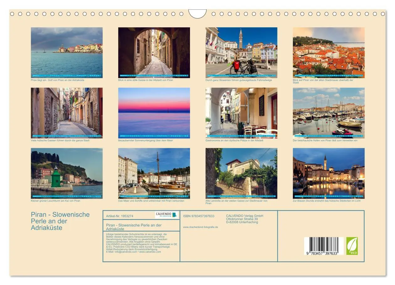 Bild: 9783457397633 | Piran - Slowenische Perle an der Adriaküste (Wandkalender 2026 DIN...