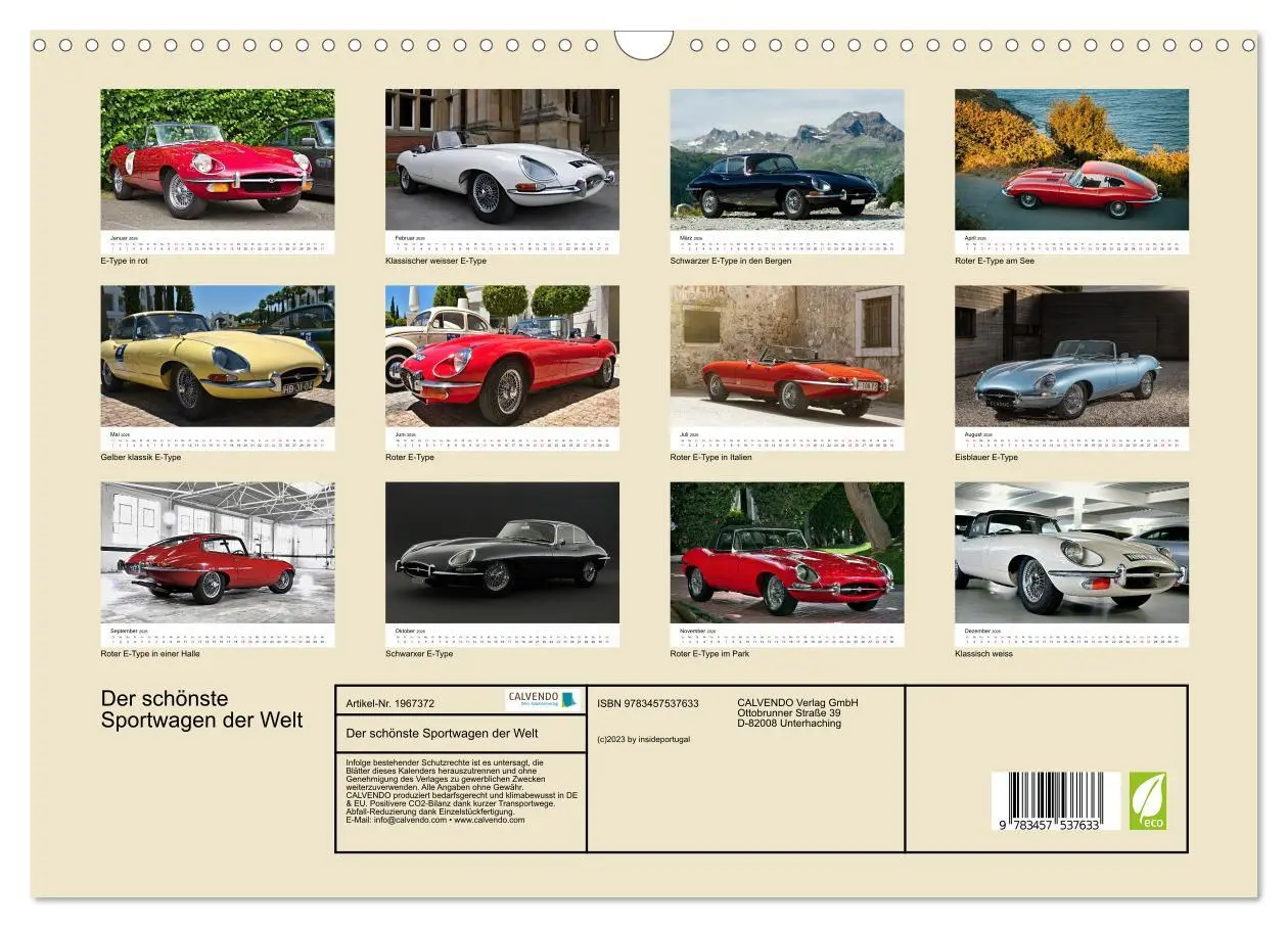 Bild: 9783457537633 | Der schönste Sportwagen der Welt (Wandkalender 2026 DIN A3 quer),...