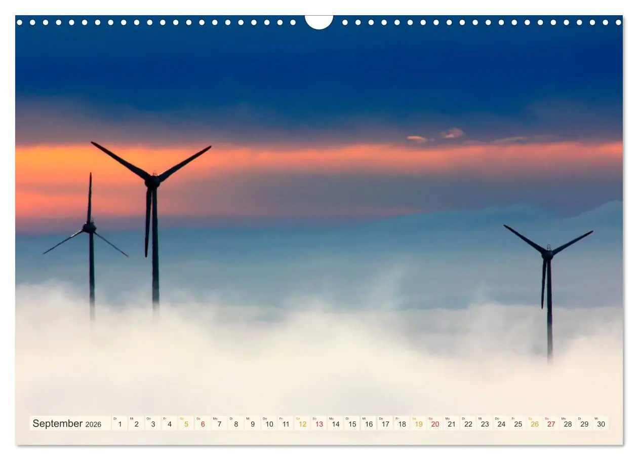 Bild: 9783457847633 | Windrad - Fluch und Segen (Wandkalender 2026 DIN A3 quer), CALVENDO...