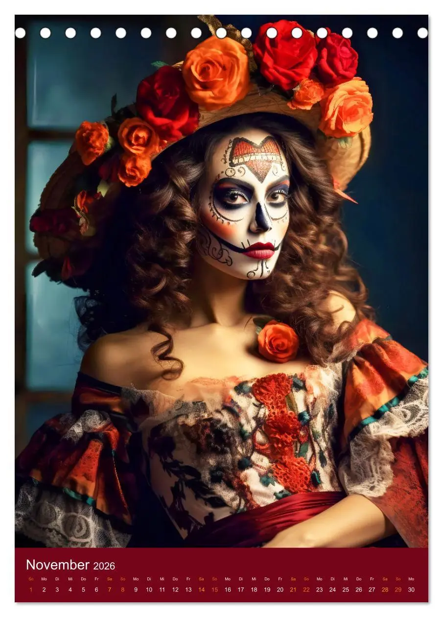 Bild: 9783516317633 | Dia de Muertos Kreative Porträts in Festanlehnung (Tischkalender...
