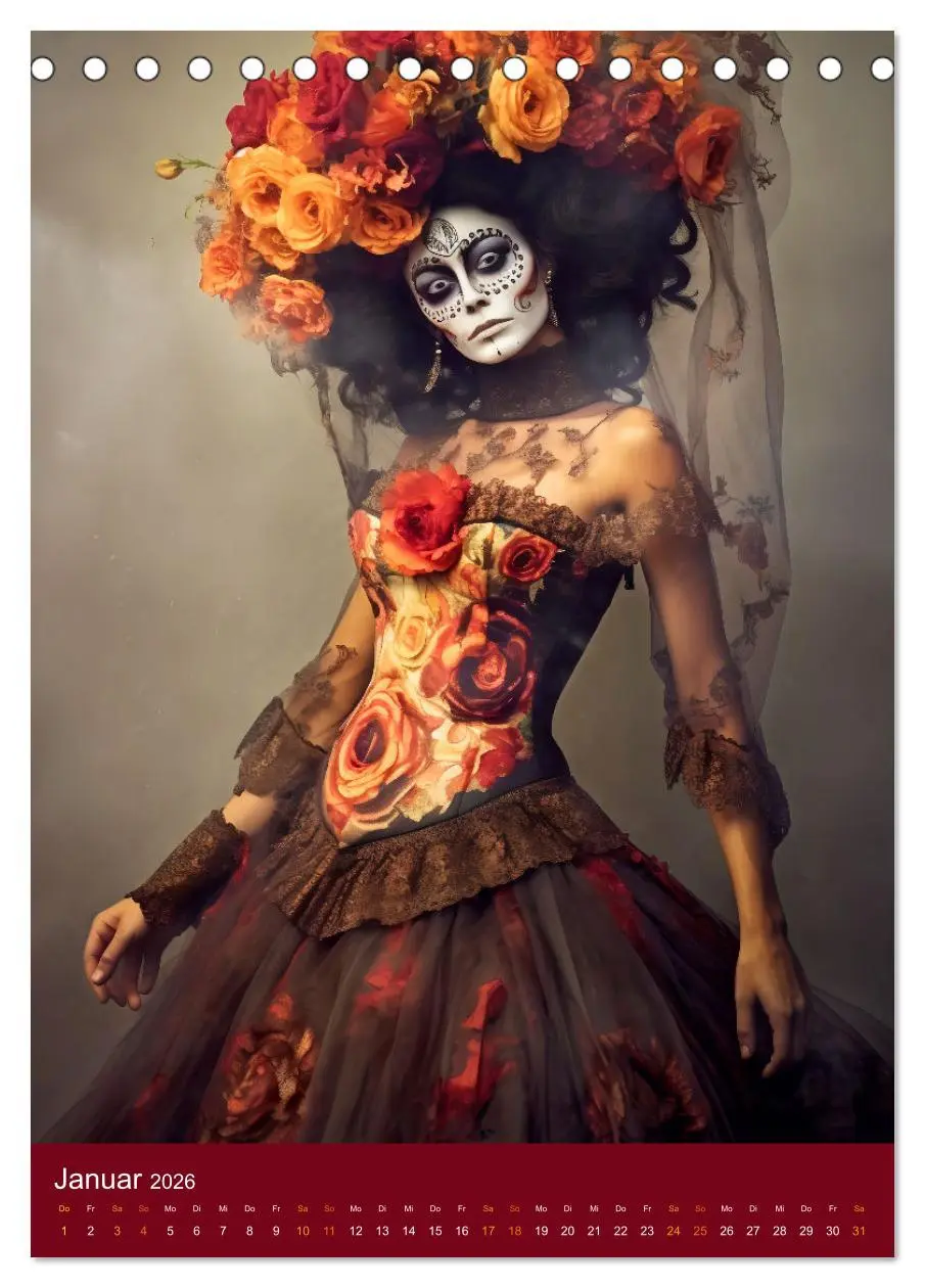 Bild: 9783516317633 | Dia de Muertos Kreative Porträts in Festanlehnung (Tischkalender...