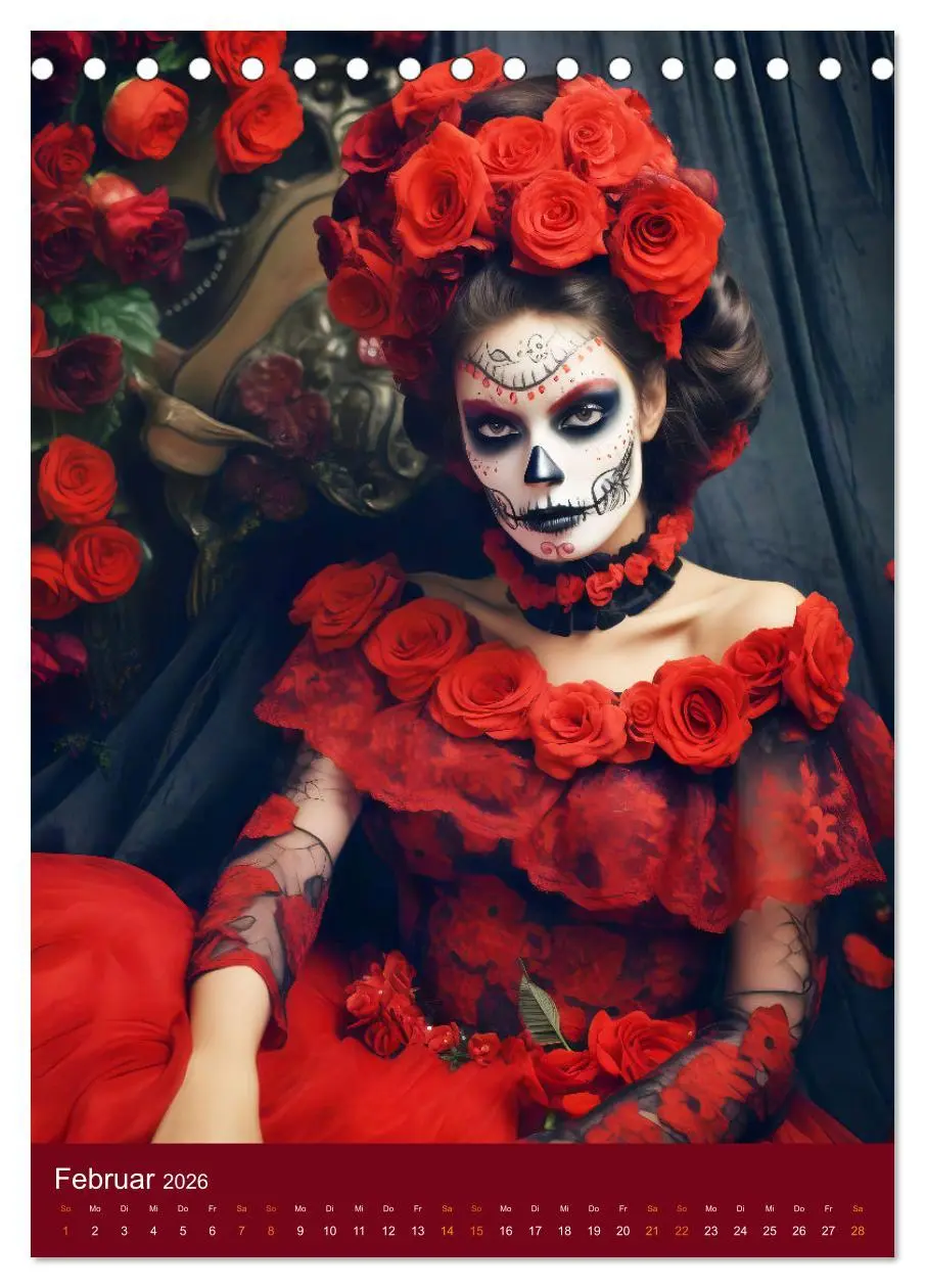Bild: 9783516317633 | Dia de Muertos Kreative Porträts in Festanlehnung (Tischkalender...