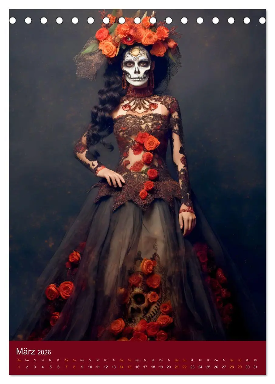 Bild: 9783516317633 | Dia de Muertos Kreative Porträts in Festanlehnung (Tischkalender...