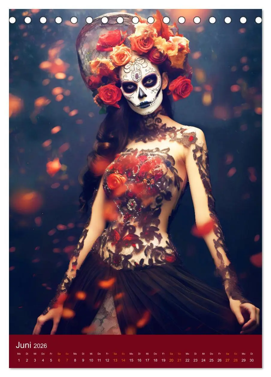Bild: 9783516317633 | Dia de Muertos Kreative Porträts in Festanlehnung (Tischkalender...