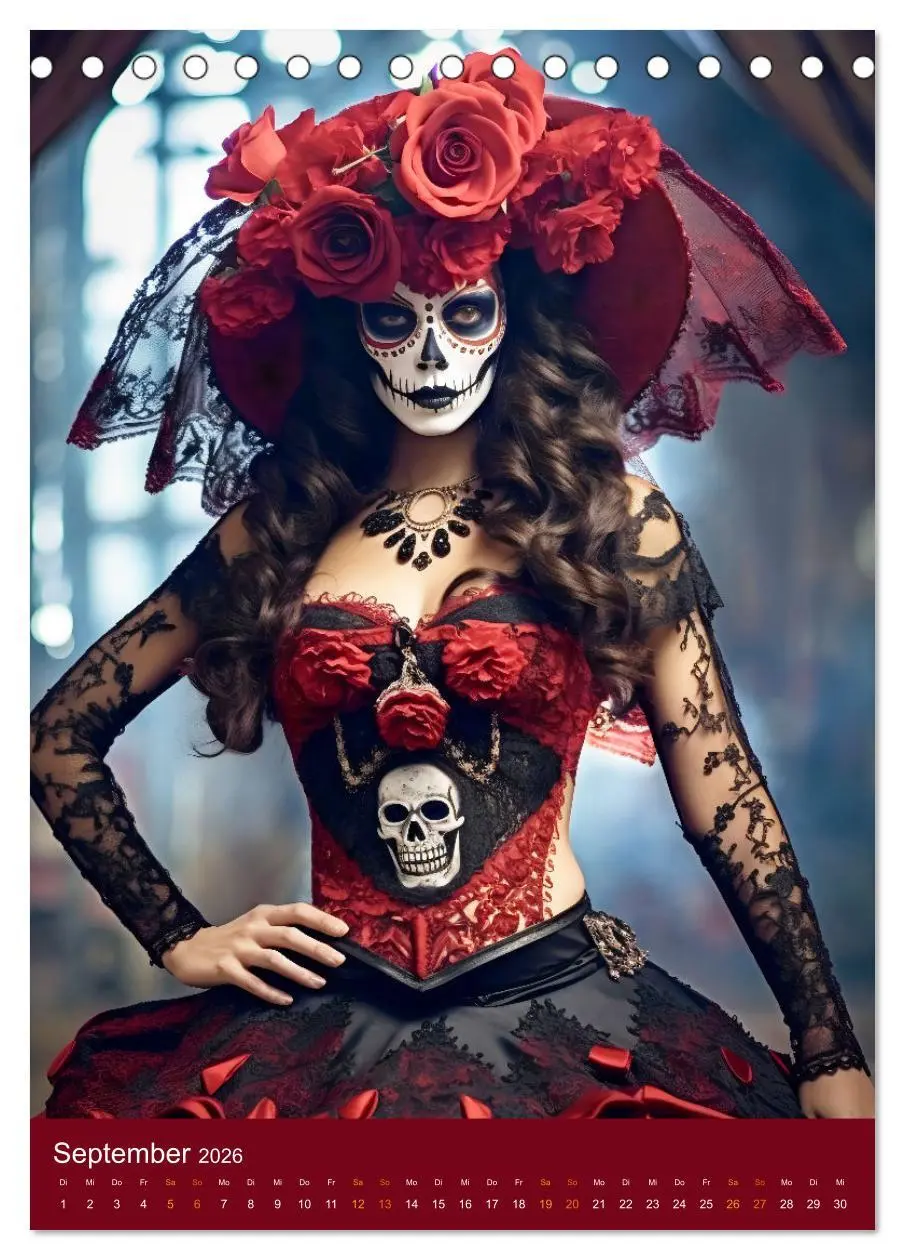 Bild: 9783516317633 | Dia de Muertos Kreative Porträts in Festanlehnung (Tischkalender...