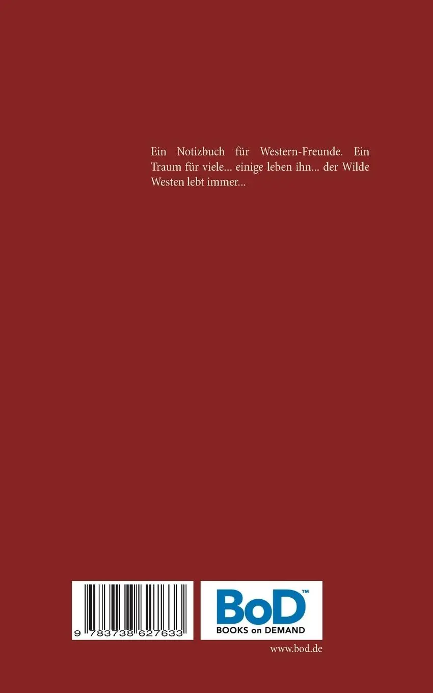 Rückseite: 9783738627633 | Notizbuch für Western-Freunde | Renate Sültz (u. a.) | Taschenbuch