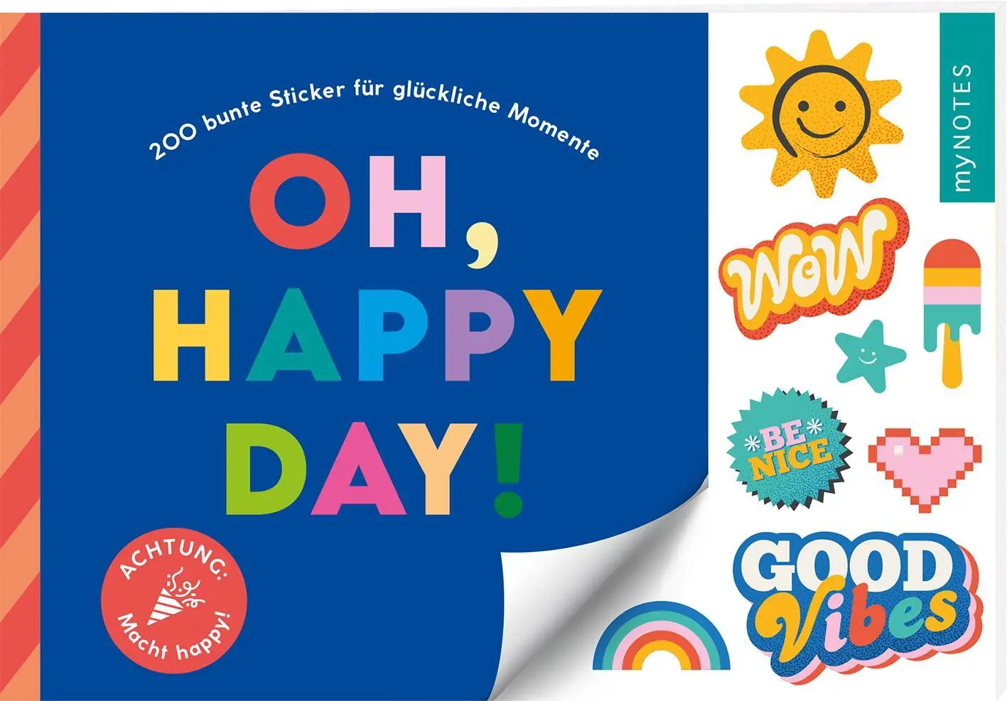 Cover: 4014489137733 | myNOTES Papeterie: Stickerheft Oh, happy day! | Broschüre | 16 S.