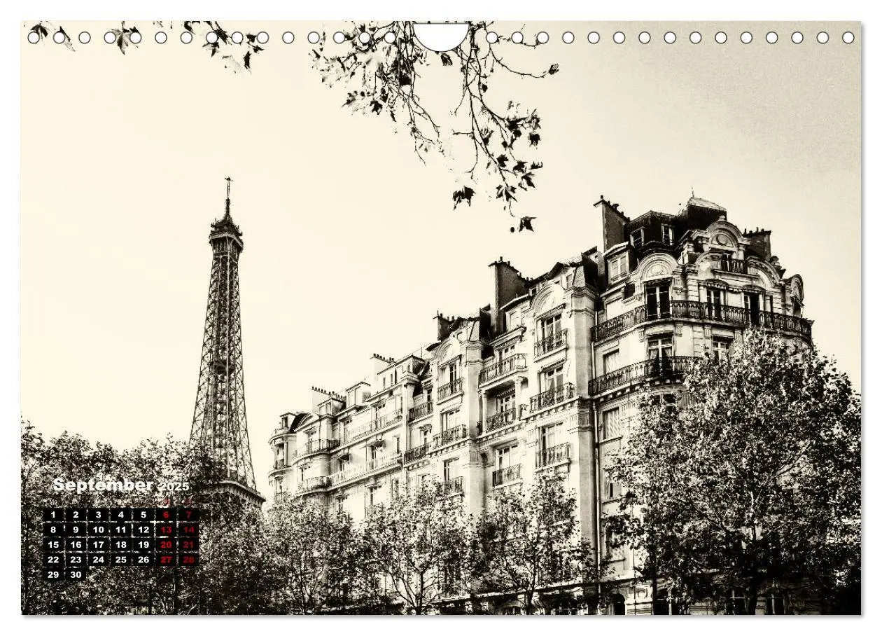 Bild: 9783435367733 | Paris-Impressionen in Schwarz-Weiß (Wandkalender 2025 DIN A4 quer),...