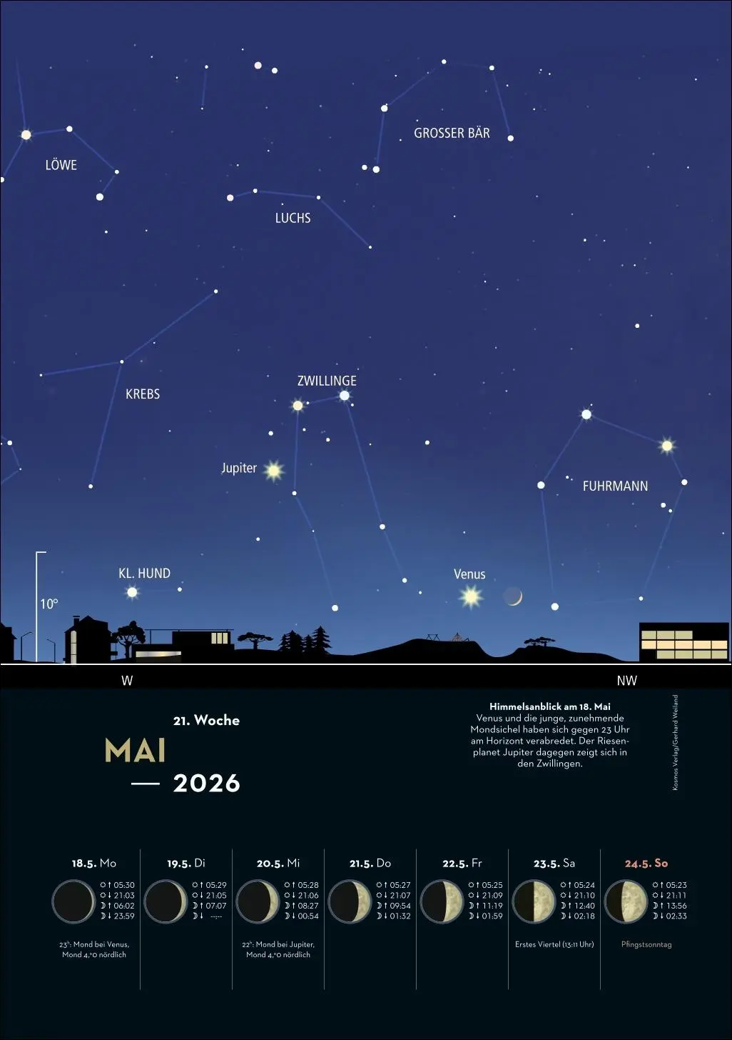 Bild: 9783840037733 | KOSMOS Himmelsjahr 2026 | Hans-Ulrich Keller | Kalender | 54 S. | 2026